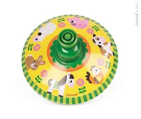 Bączek metalowy Farma opakowanie zbiorcze 6 szt. (3 szt. zielone i 3 szt. czerwone), Janod