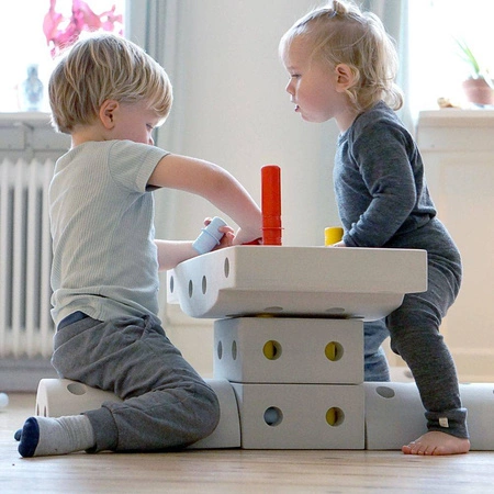 MODU Curiosity kit 4in1 - Kreatywne klocki rozwijające motorykę dużą, czerwony