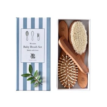 Zestaw do pielęgnacji włosów, 3 sztuki z kozim włosem JackOJuno