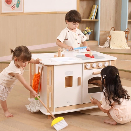 VIGA Interaktywne Centrum Domowe 3w1 z Akcesoriami – Nauka i Zabawa dla Dzieci