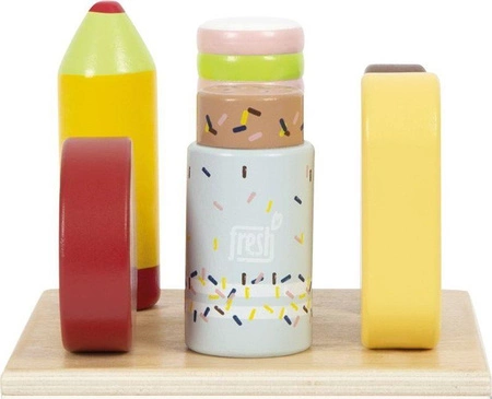 Mini lodziarnia dla dzieci lody na patyku Fresh Small Foot 12417 zabawy w sklep