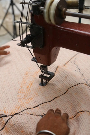 Lorena Canals Dywan bawełniany Trace Vintage Nude Ø 160 cm