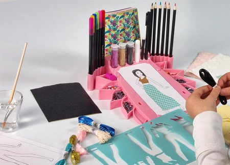 Buki projektantka mody studio zestaw do projektowania ubrań prezent 7+