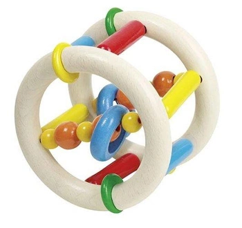 Drewniana grzechotka, elastyczny wałek