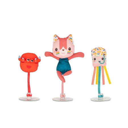 Lilliputiens Zestaw 3 zabawek do kąpieli z przyssawkami Kotka Jeanne 3 m+