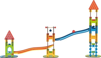 Kulodrom dla dzieci Kolorowy tor rycerski 53896-Goki, zjeżdżalnie dla kulek