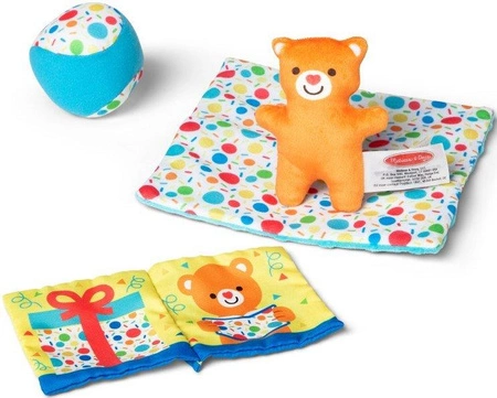 Zestaw zabawek sensorycznych dla niemowląt Pudełko prezentowe Miś 30731 Melissa & Doug