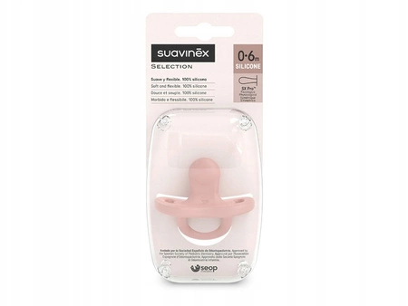 Smoczek 100% silikonowy 0-6m fizjologiczny sx pro colour essence cielisty Suavinex