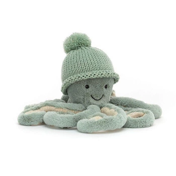 JellyCat Ośmiornica w Czapce z Pomponem Morska Zieleń 23 cm