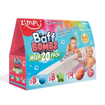 Musujące bomby do kąpieli zmieniające kolor wody Baff Bombz 20 szt. 3+, Zimpli Kids