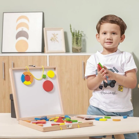 Viga Drewniana Magnetyczna układanka w walizce Montessori