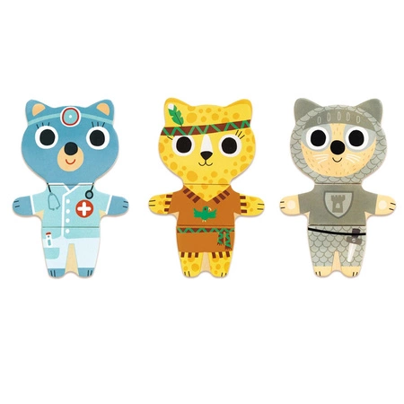 Drewniane puzzle PRZEBIERANKI DJ01678