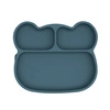 Silikonowy talerzyk z przyssawką Miś We Might Be Tiny - Blue Dusk