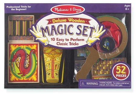 Zestaw magiczny z litego drewna Deluxe z 10 sztuczkami Melissa and Doug 11170-MD