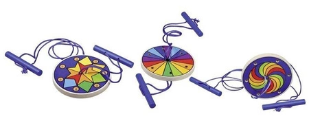 Kolorowy, pędzący dysk, 3 wzory