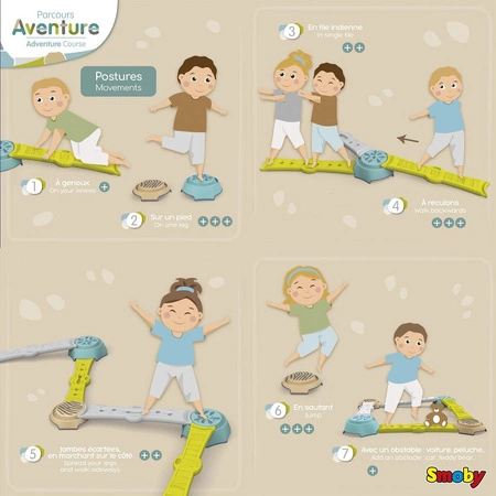 SMOBY Równoważnia Sensoryczna Ścieżka Równowagi Trening Do Ogrodu i Pokoju