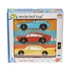 Drewniane samochody retro, 3 sztuki, Tender Leaf Toys