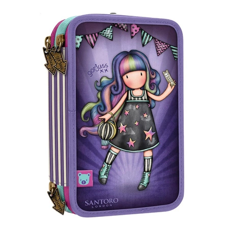 Potrójny Piórnik z Wyposażeniem - Gorjuss - Fairground - Up and Away