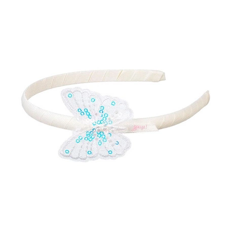 Souza! Opaska z motylem Belia biała