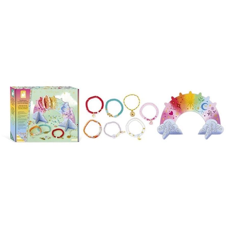 Janod Zestaw kreatywny do tworzenia biżuterii ze stojakiem Bransoletka na każdy dzień tygodnia 7+