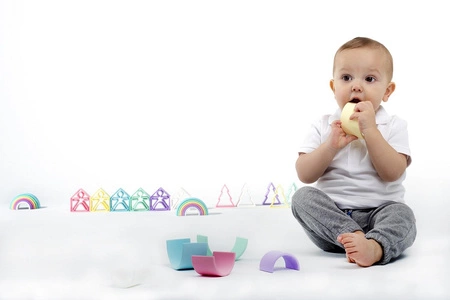 DENA Silikonowa Tęcza Pastel - 6 elementów