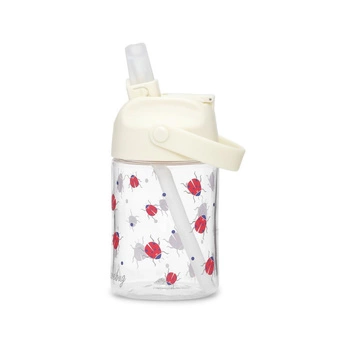 Butelka do picia Tritan LADYBUG 350 ml ze słomką