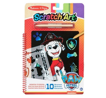 Zdrapywanki z rysikiem Psi Patrol Scratch Art Pad – Marshall Melissa and Doug 33261