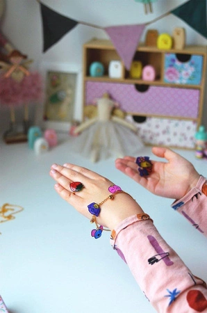 Zestaw kreatywny do tworzenia biżuterii z kurczliwego plastiku Słodkie zwierzaki Kawaii 7+, Janod