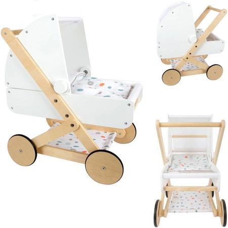 Wózek dla lalek Little Button 11914-Small Foot, odgrywanie ról