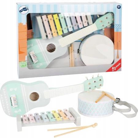 Pastelowy zestaw instrumentów muzycznych Nutka 11685-Small Foot, instrumenty dla dzieci