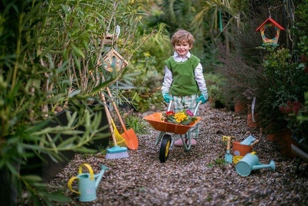 Mały ogrodnik Rękawiczki do prac ogrodowych niebieskie, Janod
