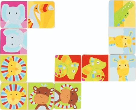 Domino Safari 56644 -Goki, klasyczne zabawki dla dzieci