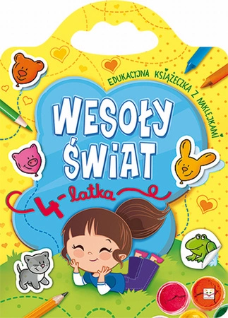 Wesoły świat 4-latka edukacyjna książeczka z naklejkami