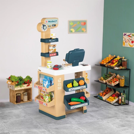 SMOBY Sklep Market z Wózkiem Elektroniczną Kasą ze Skanerem