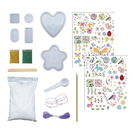 Janod Zestaw kreatywny Formy i odlewy 16 ozdób Ogród kwiatowy 7+