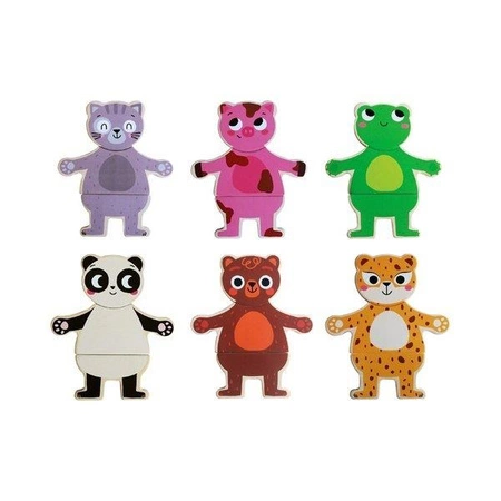 Auzou Drewniane wesołe Zwierzątka 66085