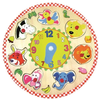 Bino Zegar i układanka ze zwierzątkami