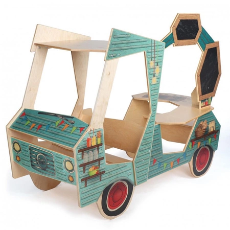 Drewniany Food Truck dla dzieci 10046 Erzi samochód kuchnia sklep