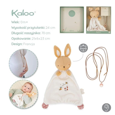 Kaloo Zestaw prezentowy 2 w 1 (komforter + naszyjnik dzwoneczek ciążowy Bola) Petites Chansons