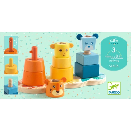 Drewniana układanka zwierzątka MULTI STACK DJ06290