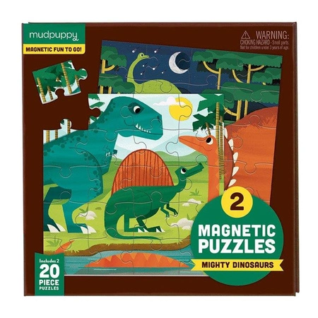 Mudpuppy Puzzle magnetyczne Dinozaury 4+