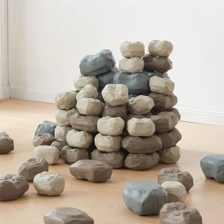 MASTERKIDZ Elastyczny Tor Kulkowy + Gumowe Kamienie Konstrukcyjne 98 el.