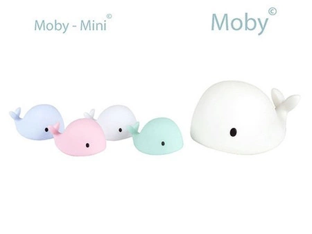Lampka nocna LED wieloryb Moby Mini Niebieska FLOW AMSTERDAM