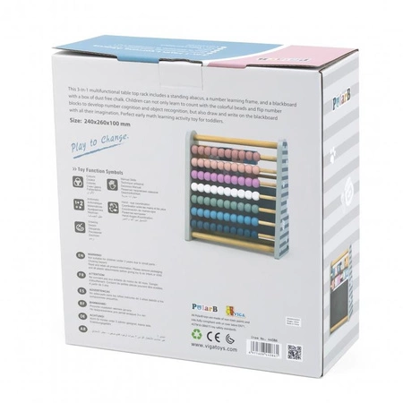 Viga PolarB Dwustronna Tablica Kredowa z Liczydłem 3w1