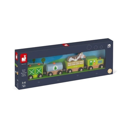 Pociąg drewniany Farma Story, Janod