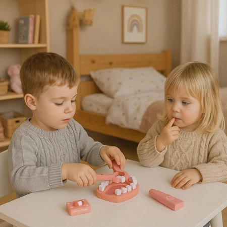 Drewniany zestaw małego lekarza torba medyczna dla dzieci 24 elementy ECOTOYS