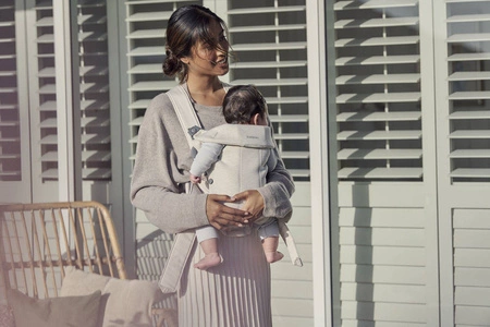 BABYBJORN MINI 3D Jersey – nosidełko, Jasny beż