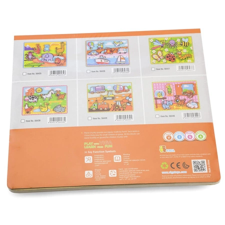 VIGA Grube Puzzle Pojazdy Dopasuj Kształty