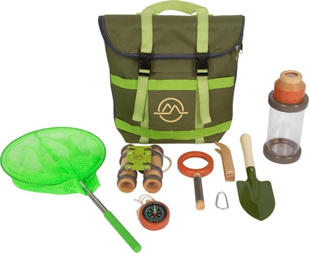 Zielony plecak małego odkrywcy z wyposażeniem Discover 12336 Small Foot