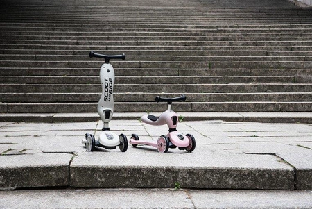 Zestaw Kask + SCOOTANDRIDE Highwaykick 1 2w1 Jeździk i hulajnoga 1-5 lat Rose